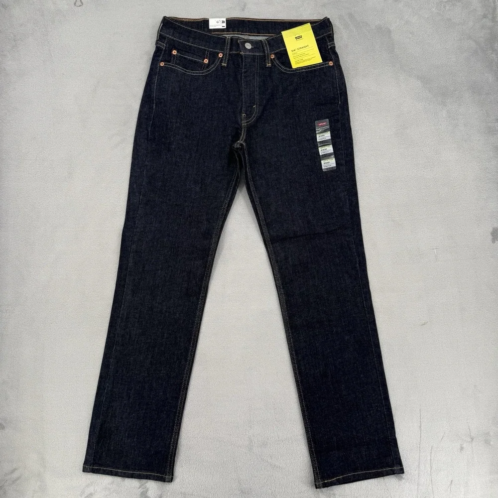 Levis 514 Jeans Mens W31 L32 Straight Fit Flex Stretch Performance Dark Wash
